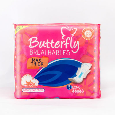 Butterfly Breathables Maxi Thick 9 Long 1s