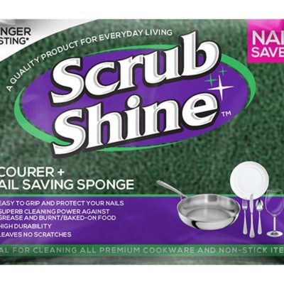 Scrub Shine – Scourer Sponge – Nail Saver