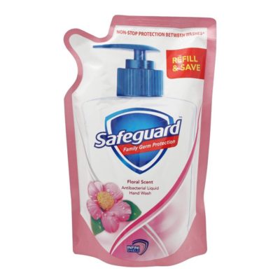 SAFE GUARD LIQUID HAND WASH Floral Scent 375ml Refill 1s