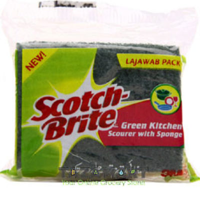 Scotch Brite Lajawab Pack Scourer with Sponge 1s