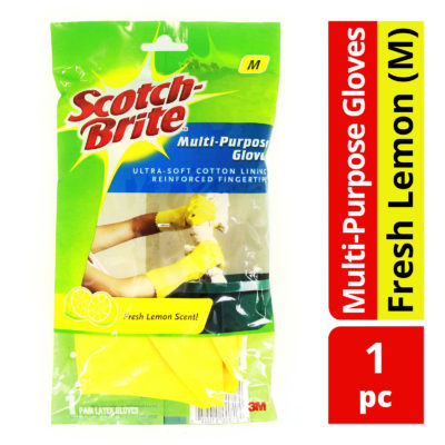 Scotch Brite Perfume Gloves Yellow MEDIUM Pair 1s