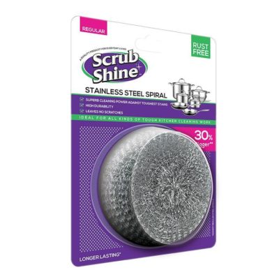 Scrub Shine – Stainless Steel Spiral – Regular