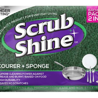 Scrub Shine – Scourer Sponge – Bachat Pack 2in1