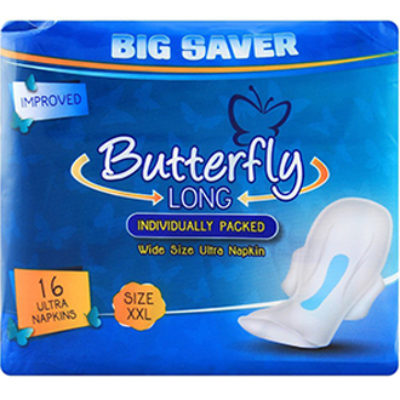 Butterfly Long 16 Ultra Napkin Size XXL Big Saver Mothers Comfort 1s