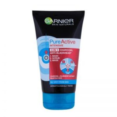 Garnier 3 In 1 Charcoal Pure Active Wash,Scrub,Mask 50ml